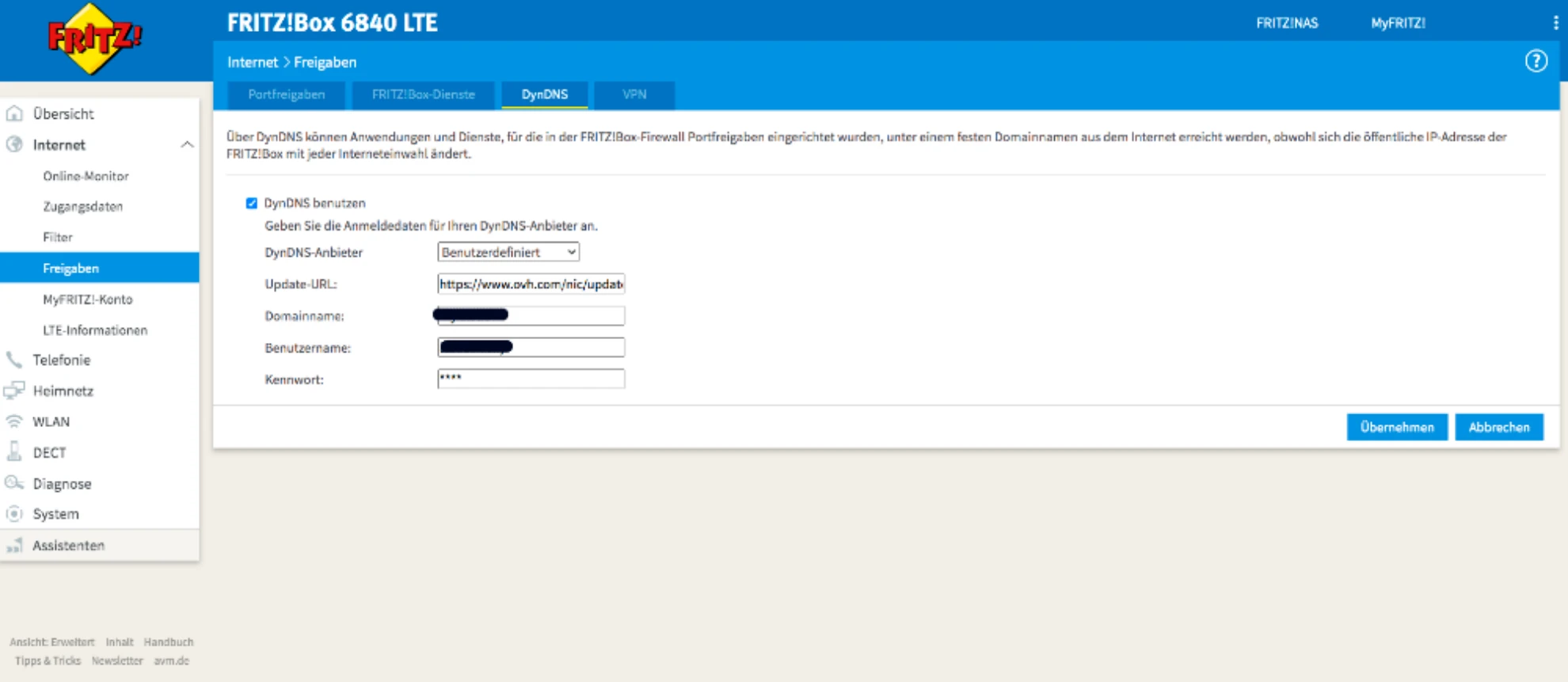 Fritzbox DDNS